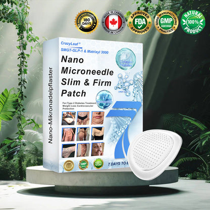 【Last Day Promotion 80% OFF🔥】 CrazyLeaf® 💙 Nano Microneedle Patch with SMGT-GLP-1, Matrixyl 3000, Botox & Collagen Peptides – Targets: Obesity, Skin Firmness, Cardiovascular Disease, Diabetes, Sleep Apnea, Joint Issues, and More