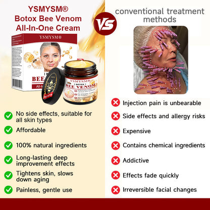 Mayo Clinic Recommended | Official Store | YSMYSM™ Botox Bee Venom All-In-One Cream: Anti-Aging, Hydration, Skin Repair,Sunburn protection, Even Tone, Acne & Dark Spot Treatment, Wart & Mole Removal, Psoriasis Relief