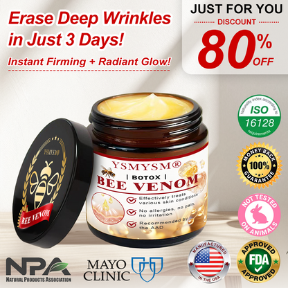Only 5 jars! Grab an exclusive 50% discount now! Keep your skin youthful and glowing in just 1 to 4 weeks. Don’t miss your chance—this offer won’t come around again until next year. Act fast! 180-day money back guarantee!
